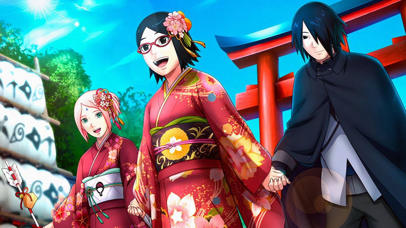 Família Uchiha - Card Oficial Ano Novo